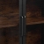 Szafka rustykalna, komoda, 70x33x100 cm, ciemny brąz, czarny, mat