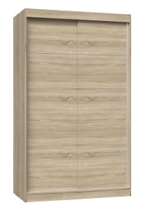 Szafa do sypialni, drzwi przesuwne, Iga, 120x61x200 cm, dąb sonoma, ze szprosami