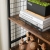 Szafka, regał na książki, 74x30x155 cm, ciemny brąz, czarny, mat