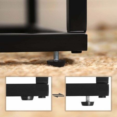 Stolik kawowy do salonu, 43x43x54 cm, ciemny brąz, czarny, mat