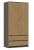 Szafa do sypialni, garderoba, Malwa SS-90, 90x50x180 cm, antracyt, dąb artisan