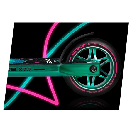 Hulajnoga dwukołowa, wyczynowa, SOKE XTR turkusowo-różowa