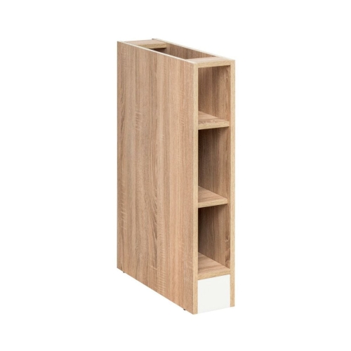 Przejdź do produktu Szafka kuchenna, stojąca, wąska, TOSCANA, 15x56x81 cm, biel, dąb sonoma, połysk