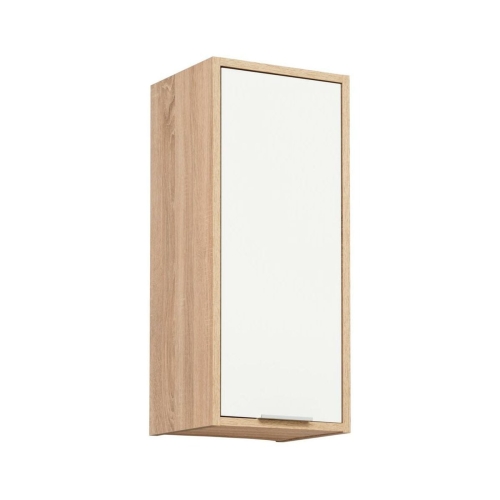 Przejdź do produktu Szafka wisząca do kuchni, TOSCANA, 30x30x72 cm, biel, dąb sonoma, połysk