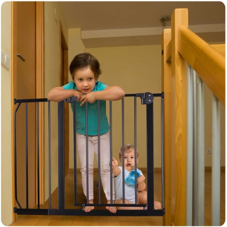 Barierka, bramka zabezpieczająca, Nukido, 115x78 cm, czarna