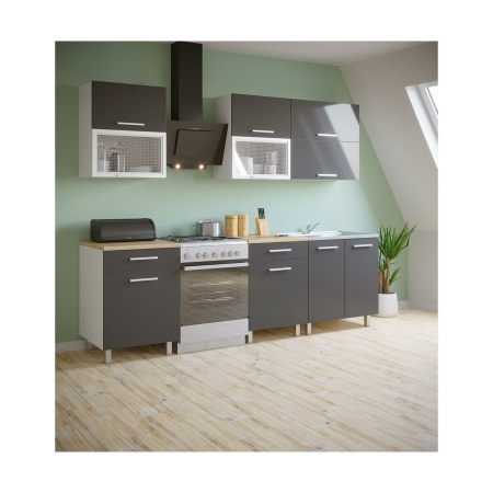 Front do zabudowy zmywarki, AMARO, 45x81 cm, grafit, połysk