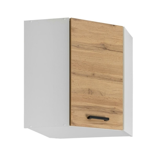 Przejdź do produktu Szafka wisząca narożna, Rita, 60x30x72 cm, dąb wotan, mat