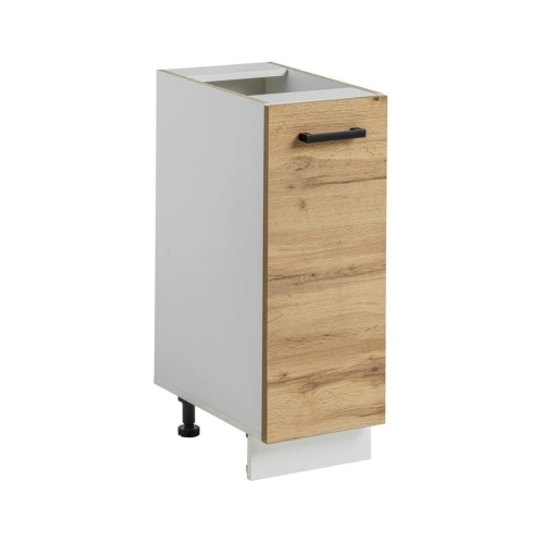 Przejdź do produktu Wąska szafka kuchenna, stojąca, Rita, 30x45x81 cm, dąb wotan, mat