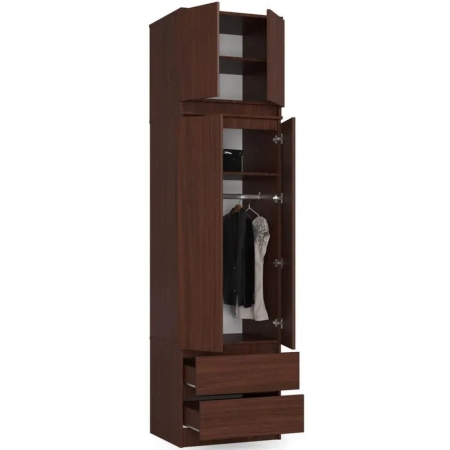 Szafa z nadstawką, DORMI, 60x51x234 cm, wenge, mat