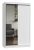 Szafa przesuwna z lustrem, Iga, 120x61x200 cm, biel, mat