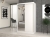 Szafa przesuwna z lustrem, Iga, 120x61x200 cm, biel, mat