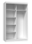 Szafa przesuwna z lustrem, Iga, 120x61x200 cm, biel, mat
