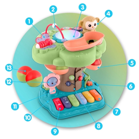 Zabawka edukacyjna, drzewko z melodią, Ricokids