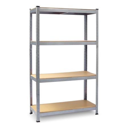 Regał magazynowy, metalowy, Plonos, 80x40x174 cm, srebrny ocynk