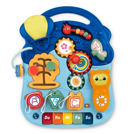 Stolik edukacyjny, chodzik, 4w1, Ricokids, niebieski
