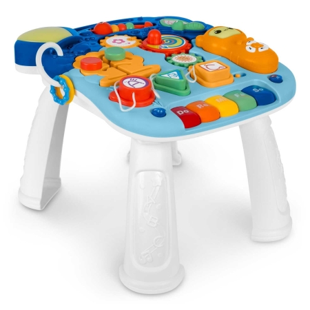 Stolik edukacyjny, chodzik, 4w1, Ricokids, niebieski