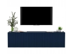 Komoda RTV, szafka wisząca, glamour, GRAVO, 150x37x39 cm, granatowy, mat