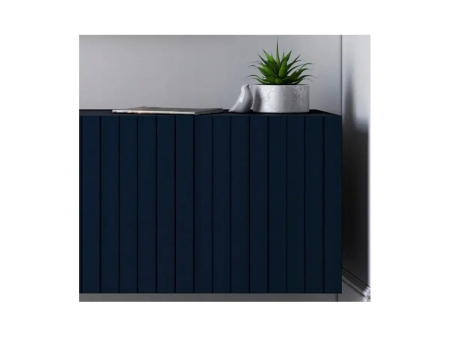 Komoda RTV, szafka wisząca, glamour, Elpis, 150x37x39 cm, granatowy, mat