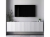 Komoda RTV, szafka wisząca, glamour, GRAVO, 150x37x39 cm, biały, mat