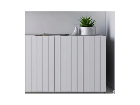 Komoda RTV, szafka wisząca, glamour, Elpis, 150x37x39 cm, biały, mat