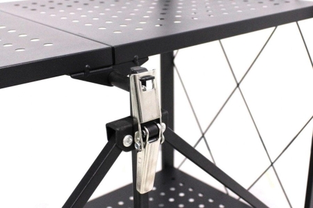 Regał magazynowy, kuchenny, składany, FS005, 72x34x163 cm, czarny, mat