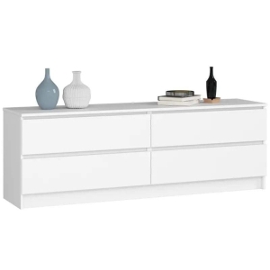 Komoda do domu, STILO, 160x40x55 cm, biel, mat