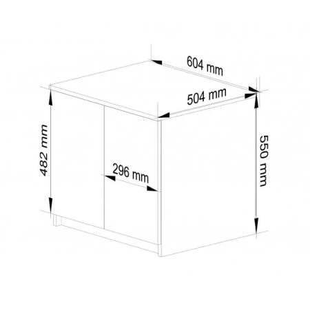 Nadstawka na szafę, DORMI, 60x51x55 cm, biel, mat