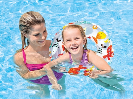 Kółko dmuchane do pływania, rybki, Intex, 61 cm