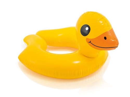 Przejdź do produktu Kółko do pływania na basen, kaczka, Intex, 62x57 cm, żółty