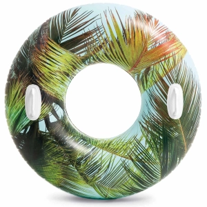 Koło do pływania, zielona palma, Intex, 97 cm