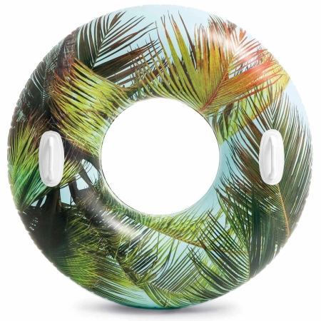 Koło do pływania, zielona palma, Intex, 97 cm