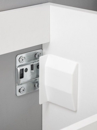 Szafka łazienkowa z oświetleniem, Sofia, 60x22x75 cm, biały, połysk