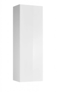 Szafka łazienkowa wisząca, słupek, Sofia, 38x30x115 cm, biały, połysk