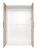 Szafa modułowa, garderoba, Rubic, 120x56x181 cm, dąb warmia, mat