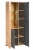 Szafa z witryną LED, Vega, 90x38x196 cm, dąb artisan, grafit, mat