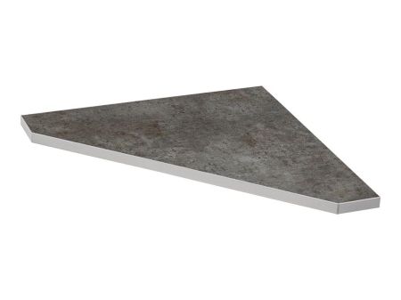 Łącznik do biurka, dostawka, trójkąt, Tim, 67x67x3 cm, ciemnoszary, mat