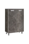 Komoda do biura, pokoju, Tim, 80x38x106 cm, ciemnoszary, mat
