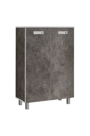 Komoda do biura, pokoju, Tim, 80x38x106 cm, ciemnoszary, mat