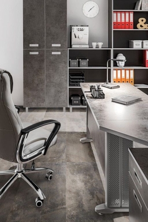 Duża szafa do biura, pokoju, Tim, 80x38x220 cm, ciemnoszary, mat