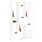 Wysoki regał do pokoju, biura, ARTEO, 110x34x181 cm, biały, mat