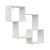 Półka ścienna, wisząca, LAILA, 78x18x71 cm, biały, mat