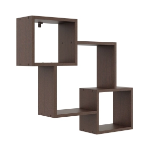 Półka ścienna, wisząca, LAILA, 78x18x71 cm, wenge, mat