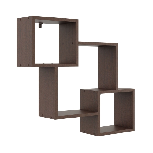 Przejdź do produktu Półka ścienna, wisząca, LAILA, 78x18x71 cm, wenge, mat
