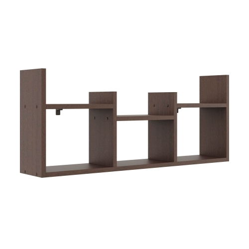 Przejdź do produktu Dekoracyjna półka wisząca, TYRA, 97x18x40 cm, wenge, mat