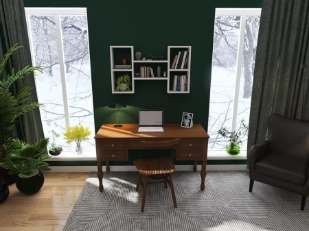 Nowoczesna półka ścienna, 102x18x60 cm, biały, mat