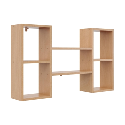 Przejdź do produktu Nowoczesna półka ścienna, GUST, 102x18x60 cm, buk, mat