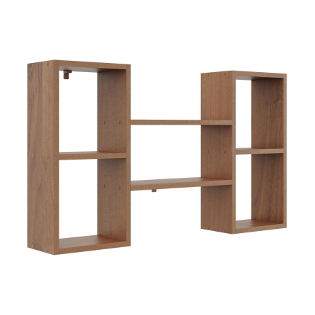 Nowoczesna półka ścienna, 102x18x60 cm, orzech, mat