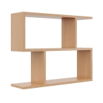 Geometryczna półka wisząca, regał, MIRA, 70x18x55 cm, buk, mat
