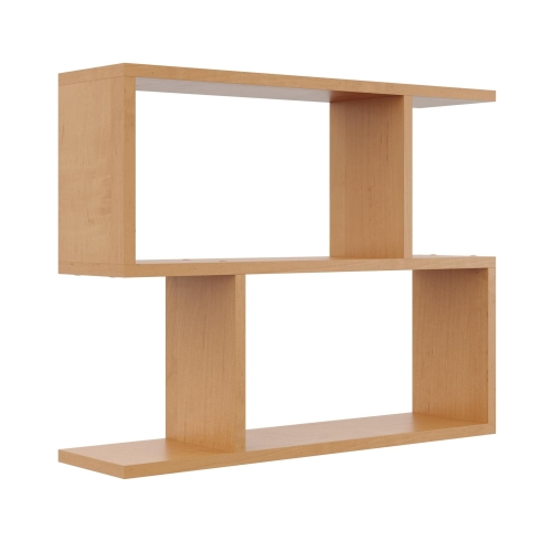Przejdź do produktu Geometryczna półka wisząca, regał, MIRA, 70x18x55 cm, olcha, mat