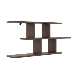 Półka wisząca, asymetryczne przegrody, LARA, 100x18x45 cm, wenge, mat